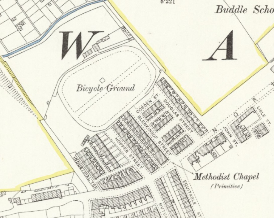 Newcastle upon Tyne - Wallsend Amateur Bicycle Club : Map credit National Library of Scotland